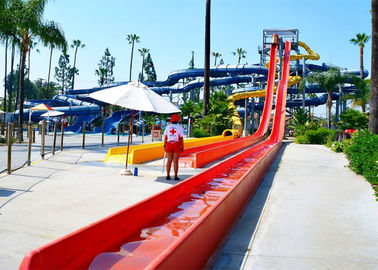 Custom Speed Slide Outdoor Commercial Water Park Equipments Fiberglass Slides For Adult
