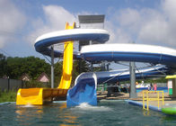پارک آب آبی Yellow Park Slide Combined، Fiberglass Large Spiral Slide Equipment