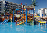 فایبر گلاس Aqua Playground در فضای باز / داخل خانه آب با اسلاید اسپیرال