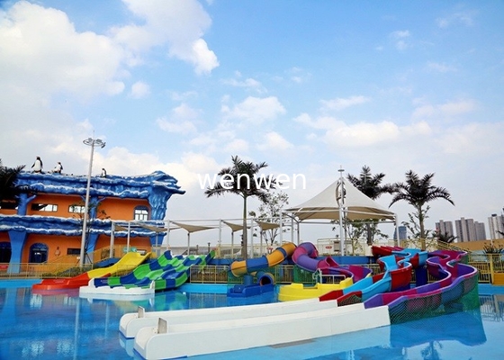 استخر شنای ضد محو شدن سرسره های آبی تجهیزات بازی Aqua